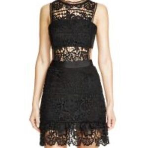 Aqua alike New Black Lace Dress sz L
